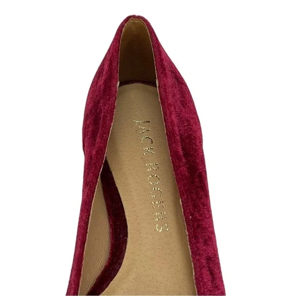 Jack Rogers Heidi Bordeaux Velvet Womens Flats Size 5.5M NWOB - Picture 8 of 16
